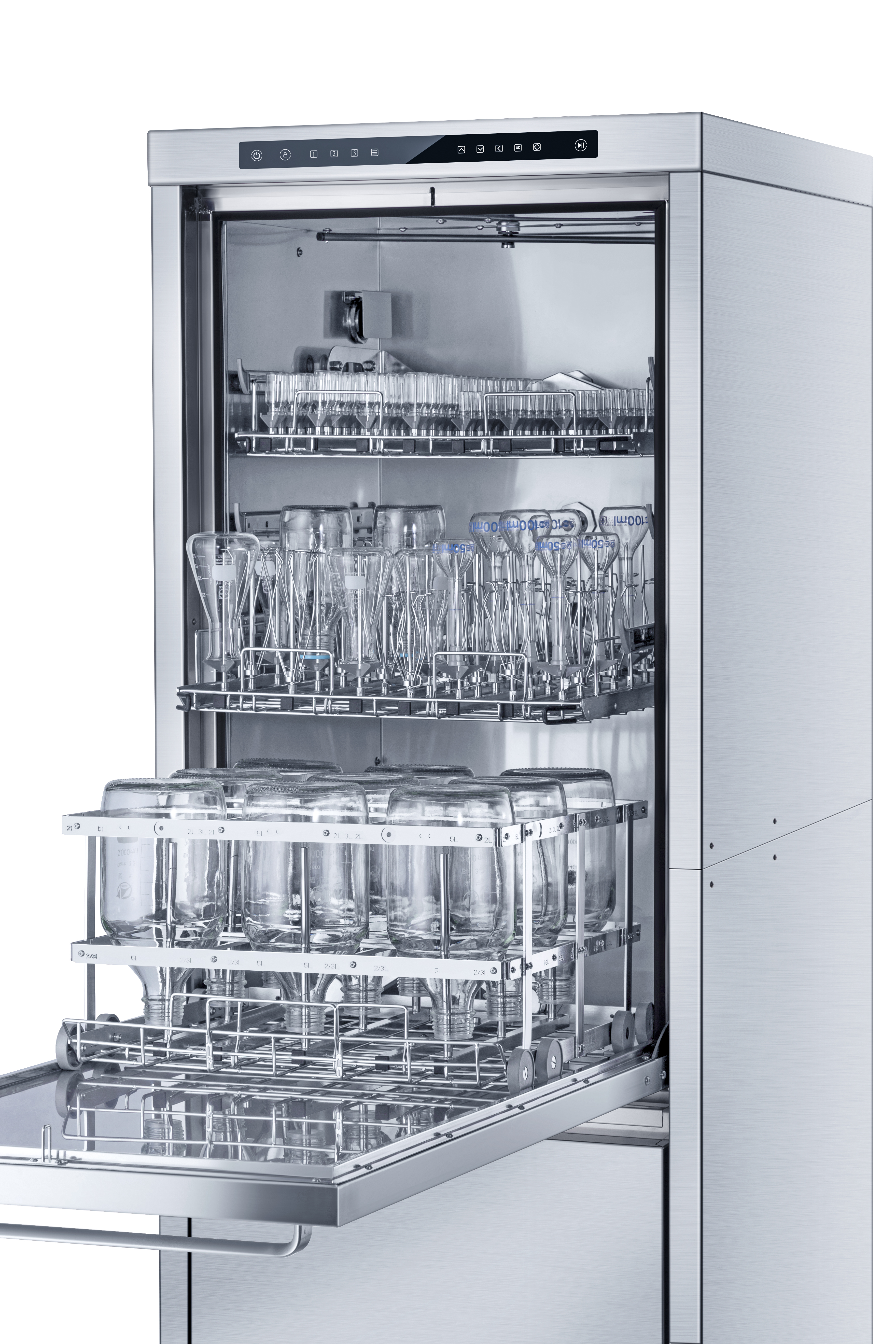 Laboratory Automatic Glassware Washer with 3 Layers High Efficiency Cleaning for Acid Reflux